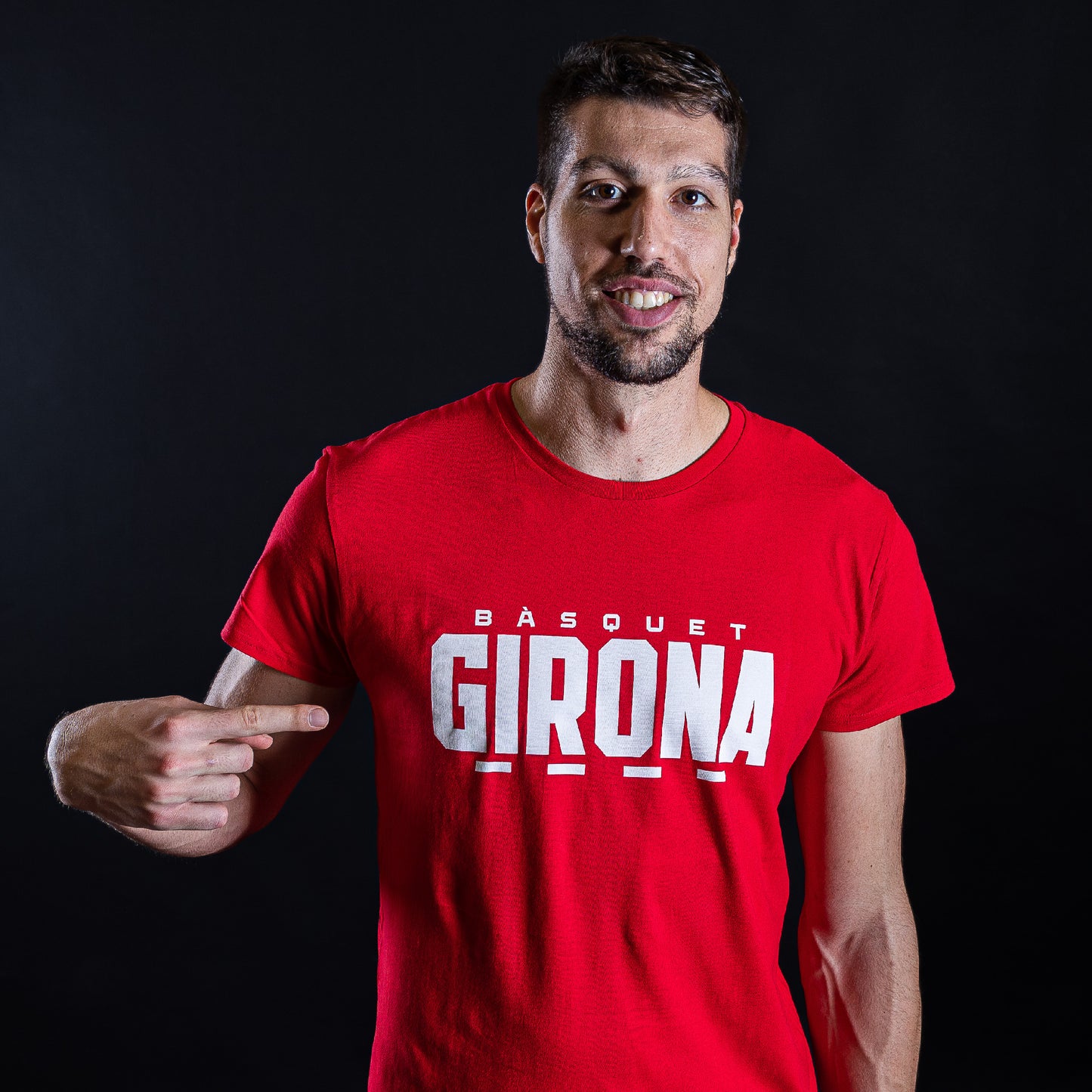 Camiseta Algodón Orgánico Baloncesto Girona Roja 23/24 Júnior