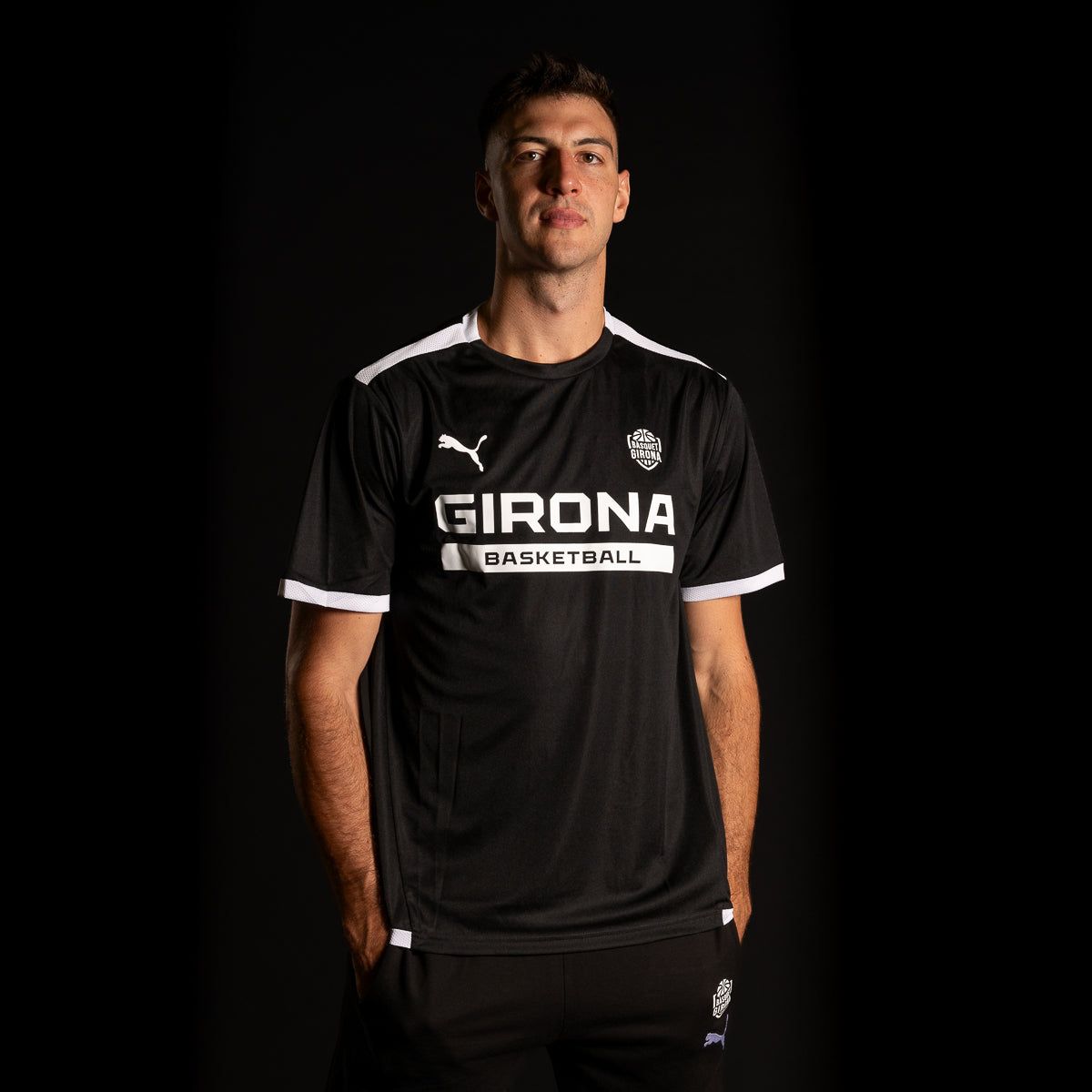 Camiseta Negro Técnica Girona Basketball Júnior