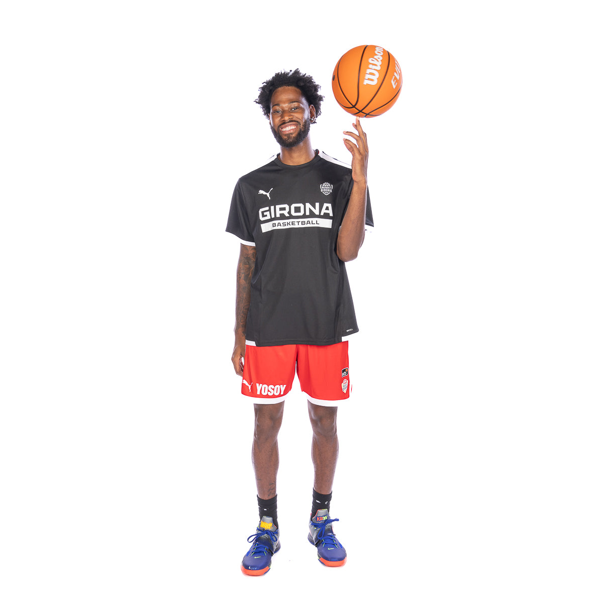 Camiseta Negro Técnica Girona Basketball Júnior