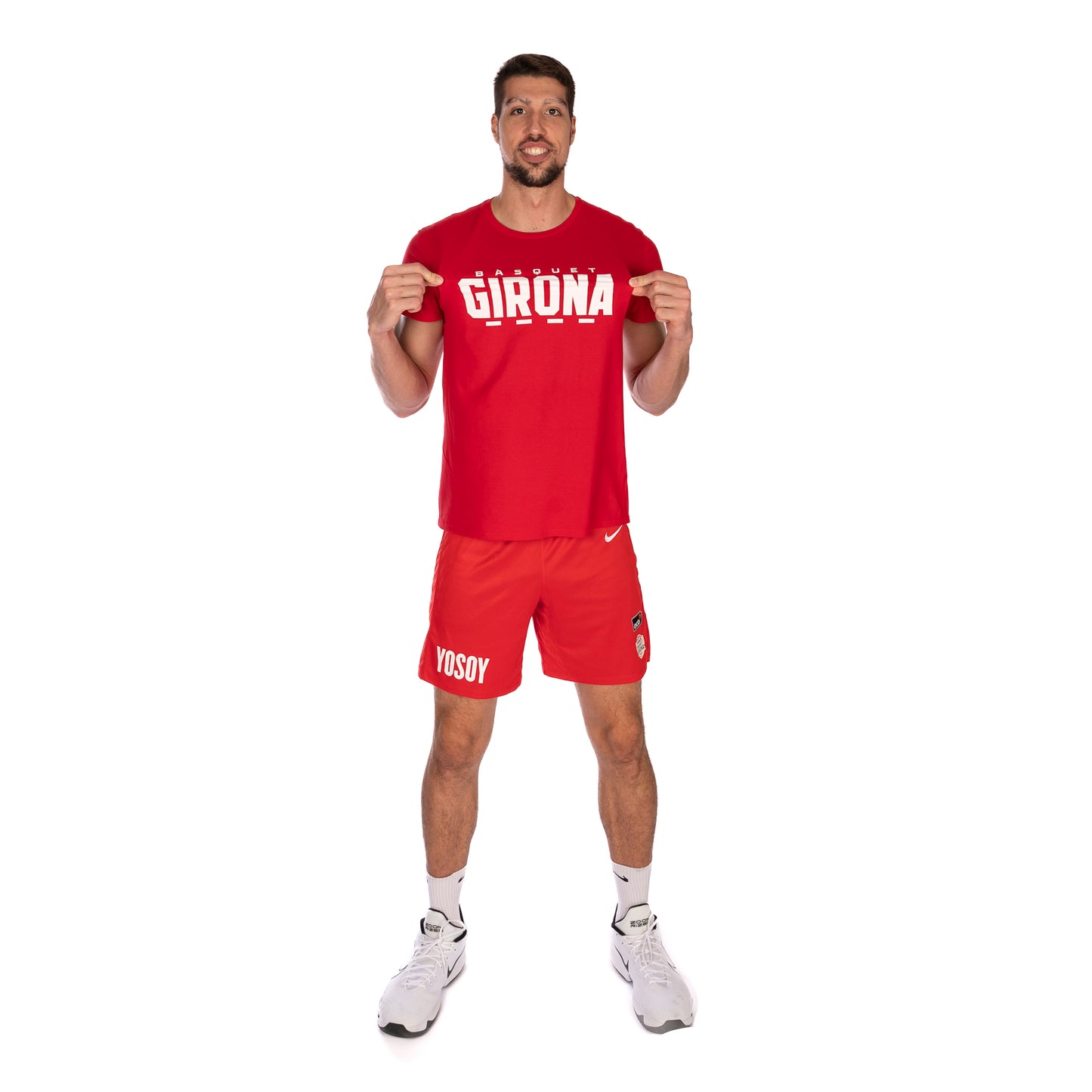 Camiseta Algodón Orgánico Baloncesto Girona Roja 23/24 Júnior