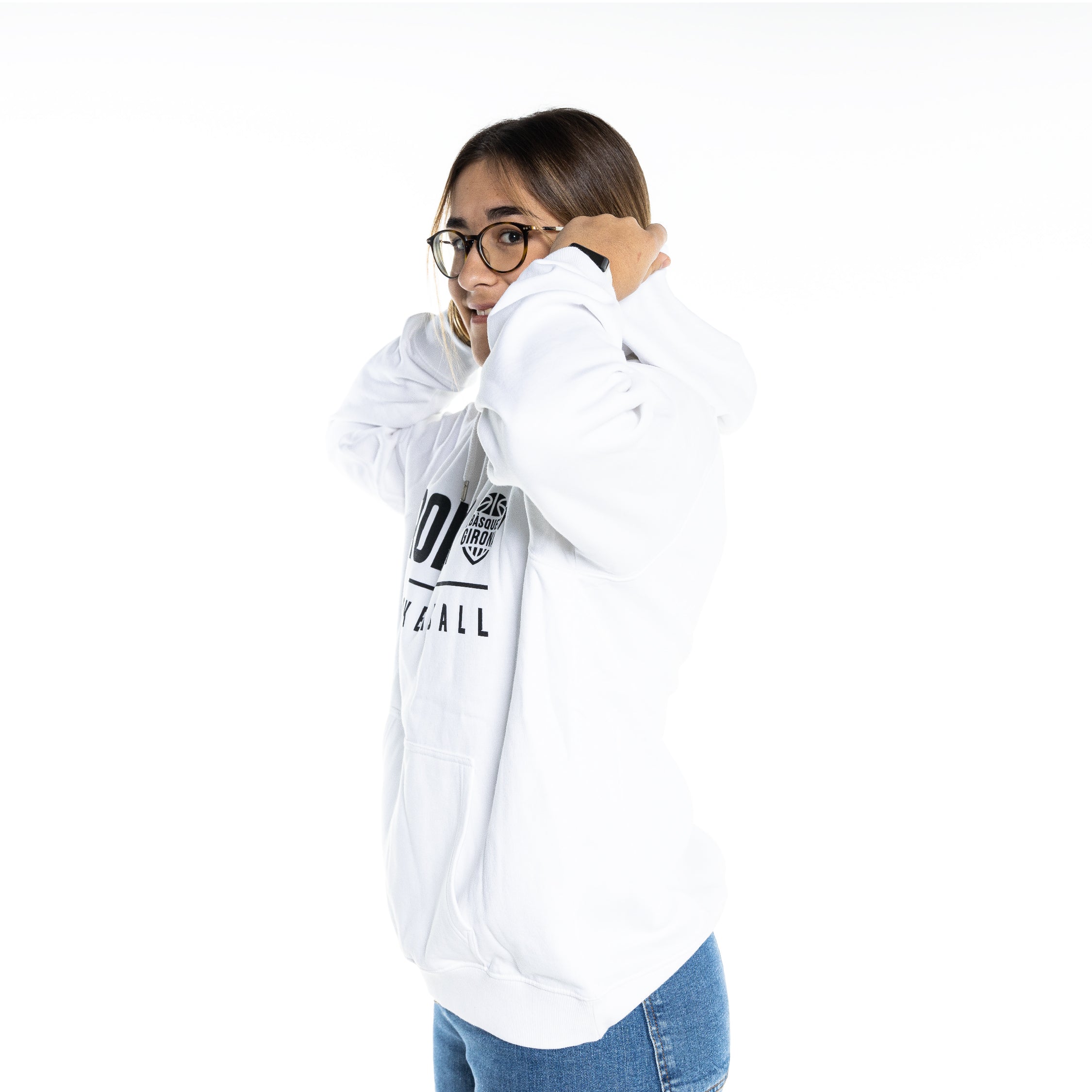 Sudadera Bàsquet Girona Blanca 22/23 Adulto