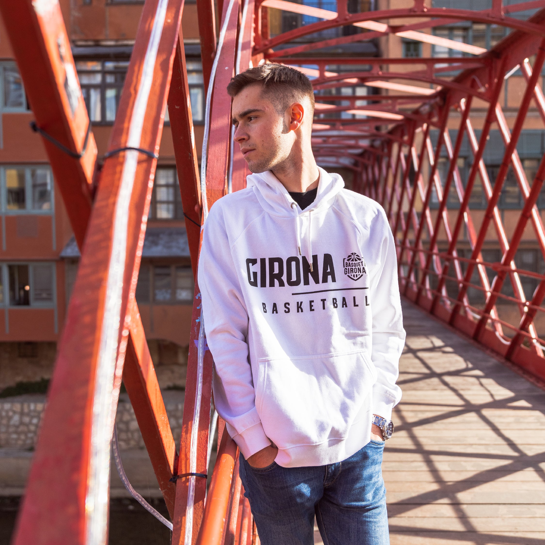 Sudadera Bàsquet Girona Blanca 22/23 Adulto