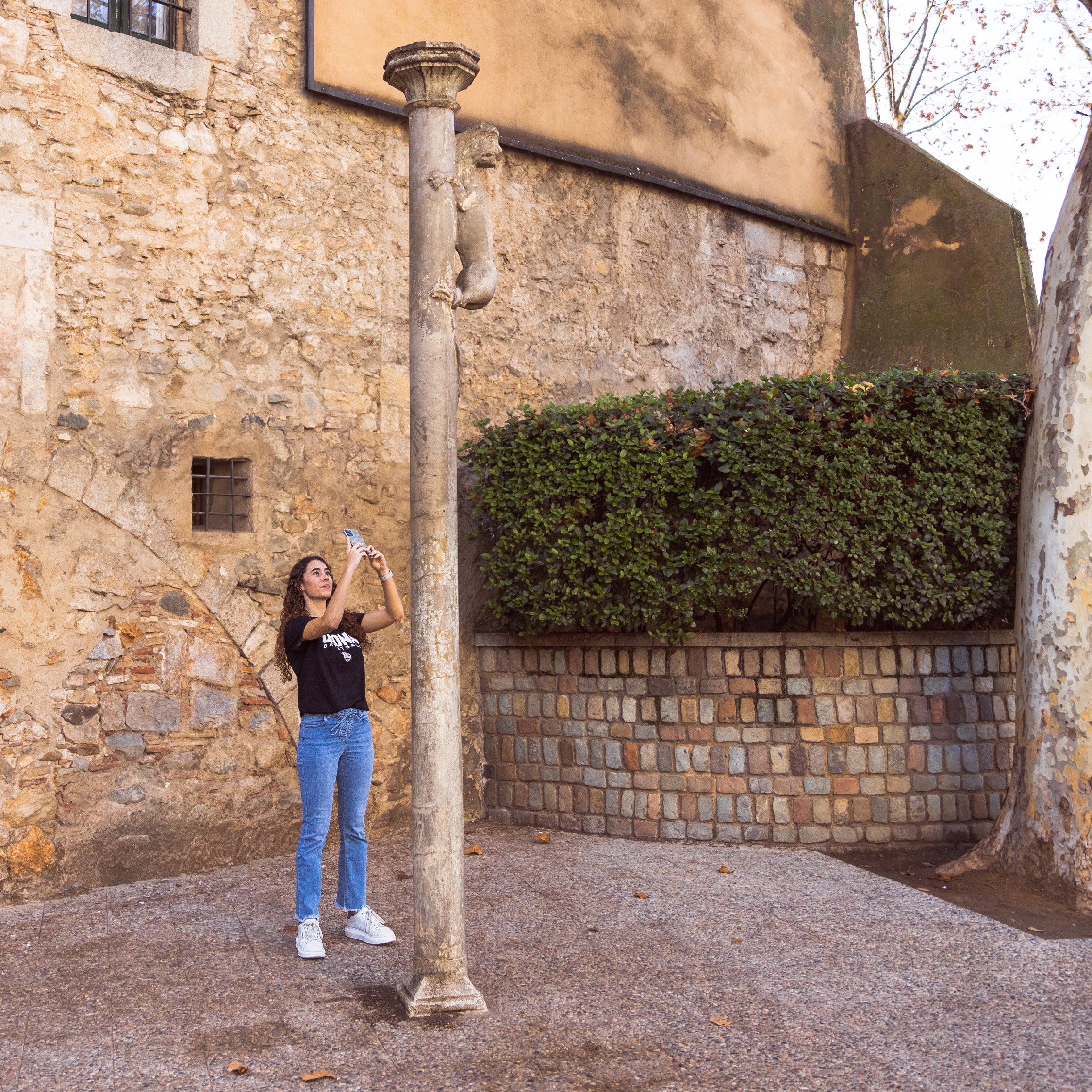 Camiseta Algodón Orgánico Bàsquet Girona Negra Adulto