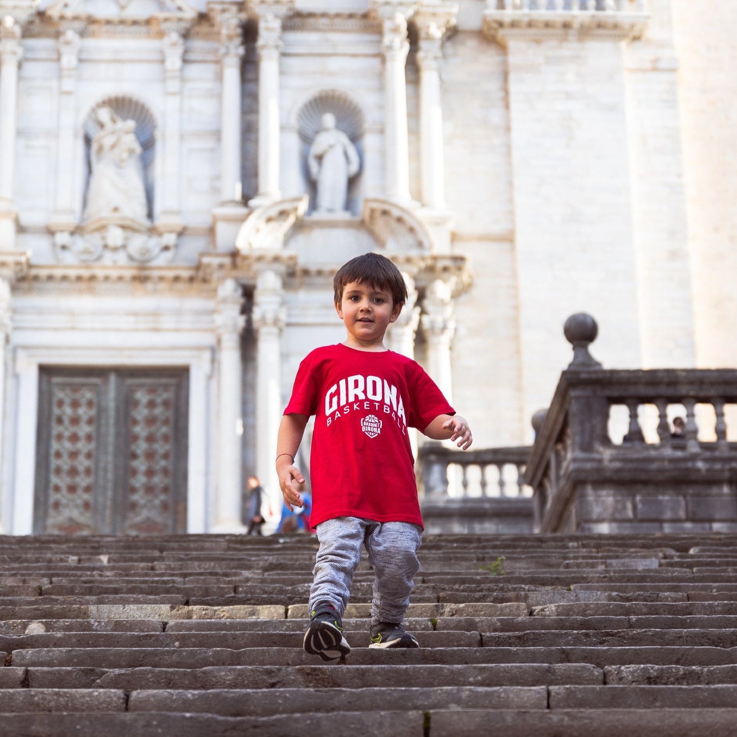 Camiseta Algodón Orgánico Bàsquet Girona Roja Junior