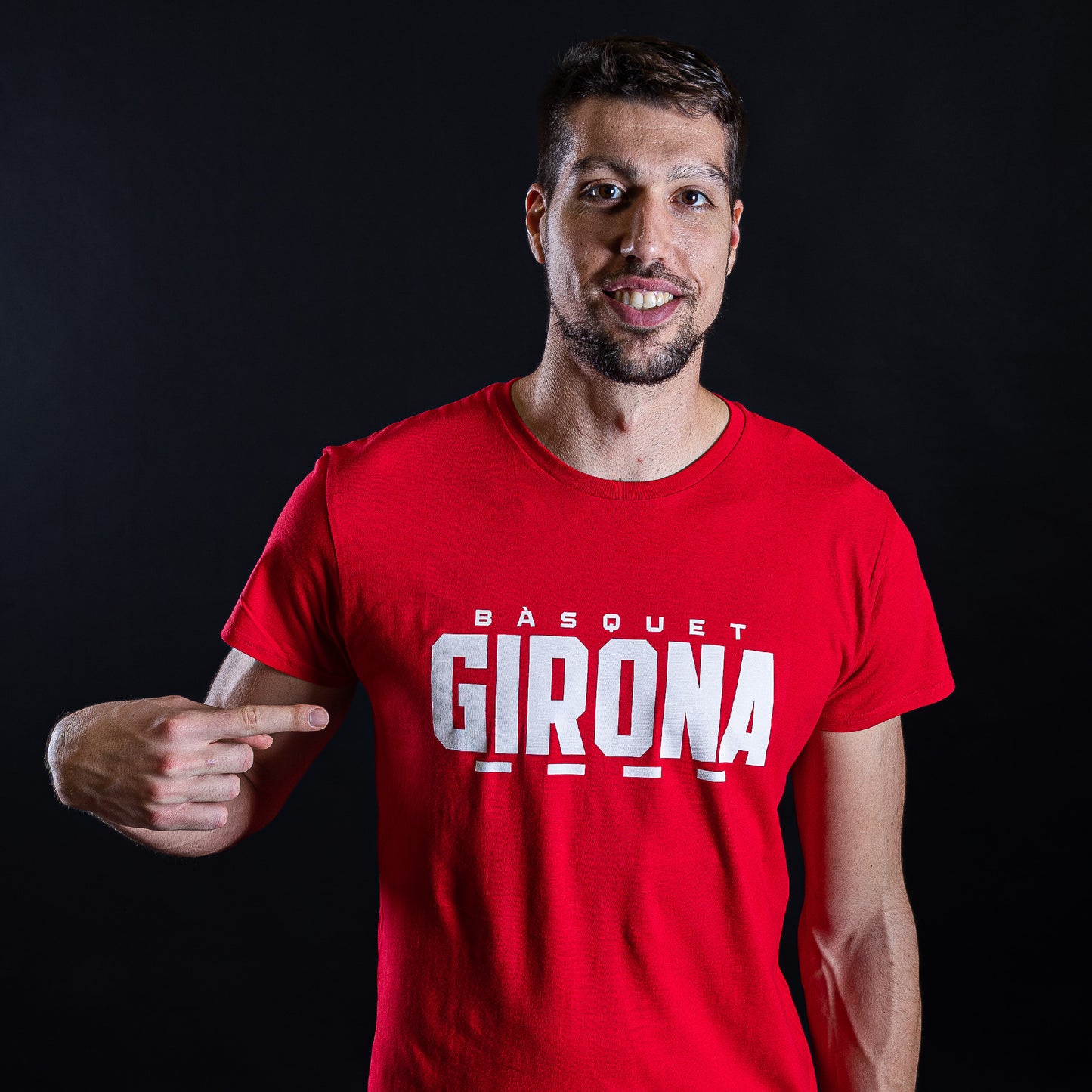 Camiseta Algodón Orgánico Baloncesto Girona Roja