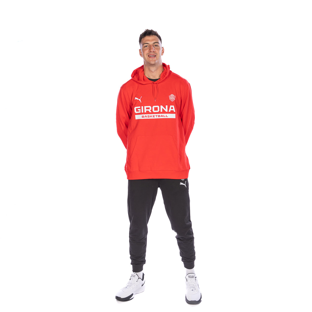 Red Girona Basketball Junior Sweatshirt