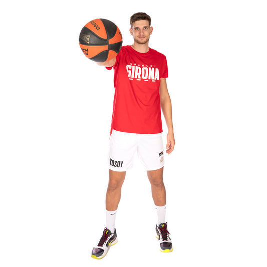 Organic Cotton Shirt Basketball Girona Red 23/24 Adult