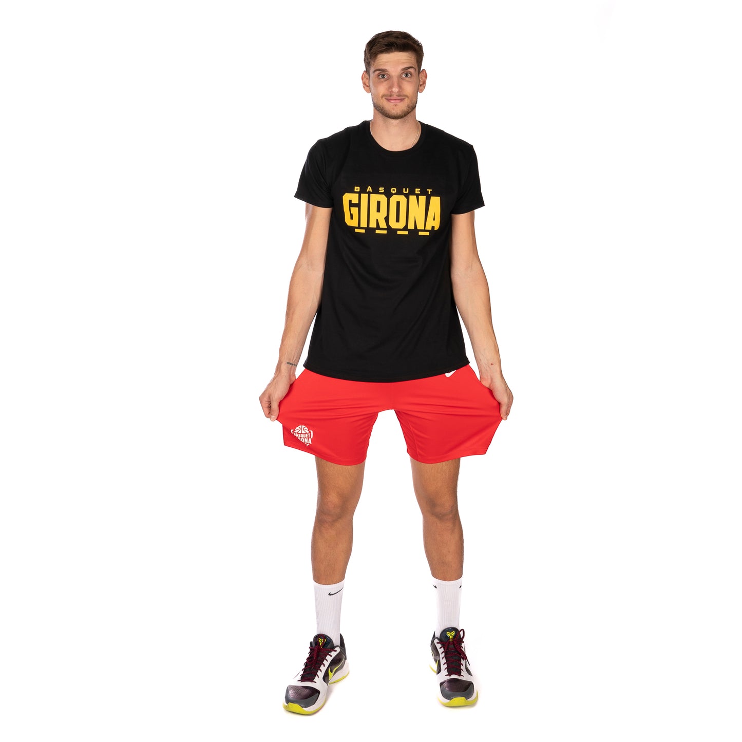 Camiseta Algodón Orgánico Baloncesto Girona Negro