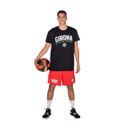 Camiseta Algodón Orgánico Bàsquet Girona Negra Adulto