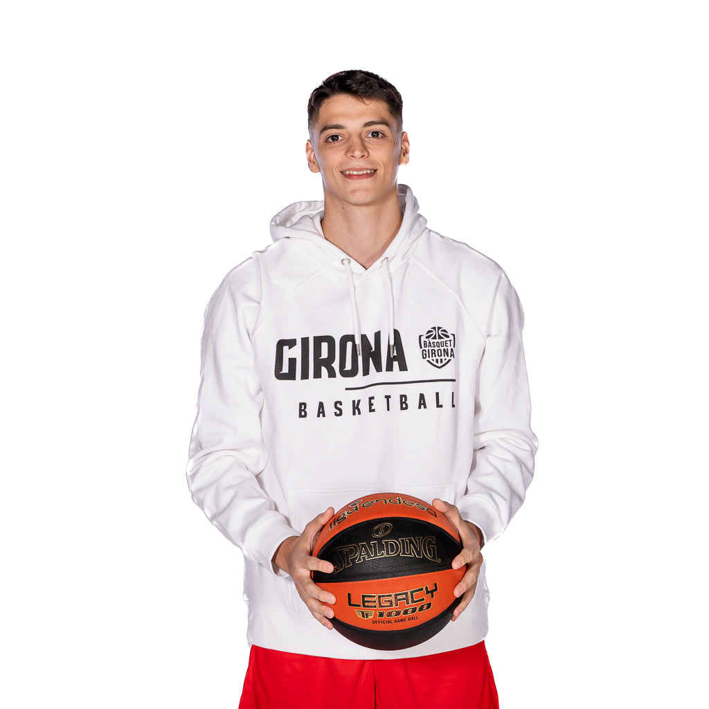 White Bàsquet Girona Sweatshirt 22/23 Adult