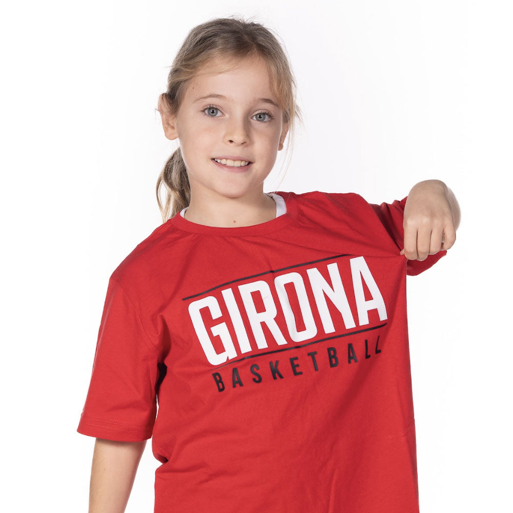 Bàsquet Girona Red T-shirt 25-26 Junior