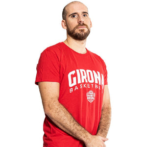 Camiseta Algodón Orgánico Bàsquet Girona Roja Adulto