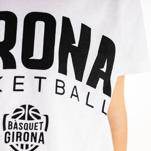 Camiseta Algodón Orgánico Bàsquet Girona Blanca Adulto