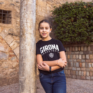 Girona Black Organic Cotton Basketball T-shirt Junior