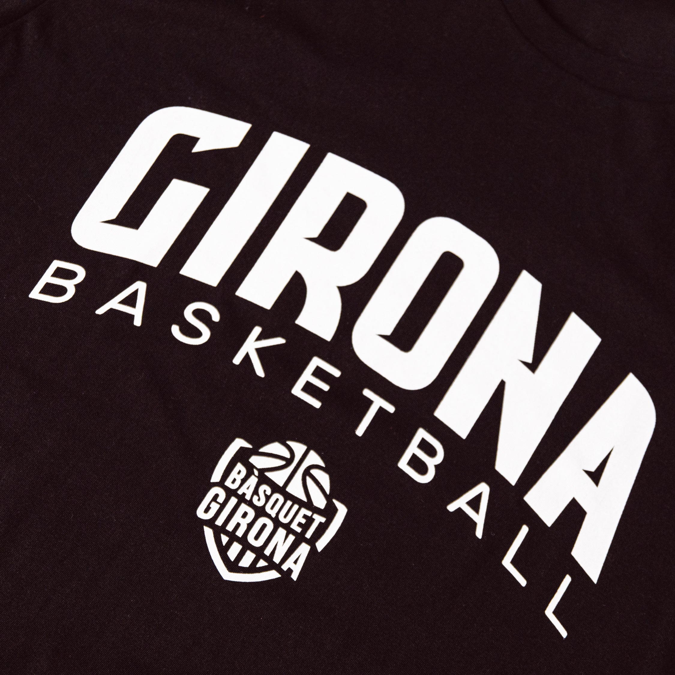 Camiseta Algodón Orgánico Bàsquet Girona Negra Adulto